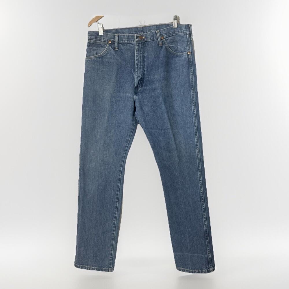 Vintage 80s 90s Wrangler 13MWZGK Stonewash Blue Original Cowboy Cut Jeans 34x33